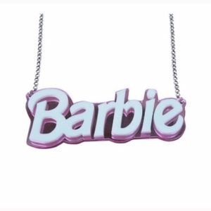NWT Barbie acrylic necklace